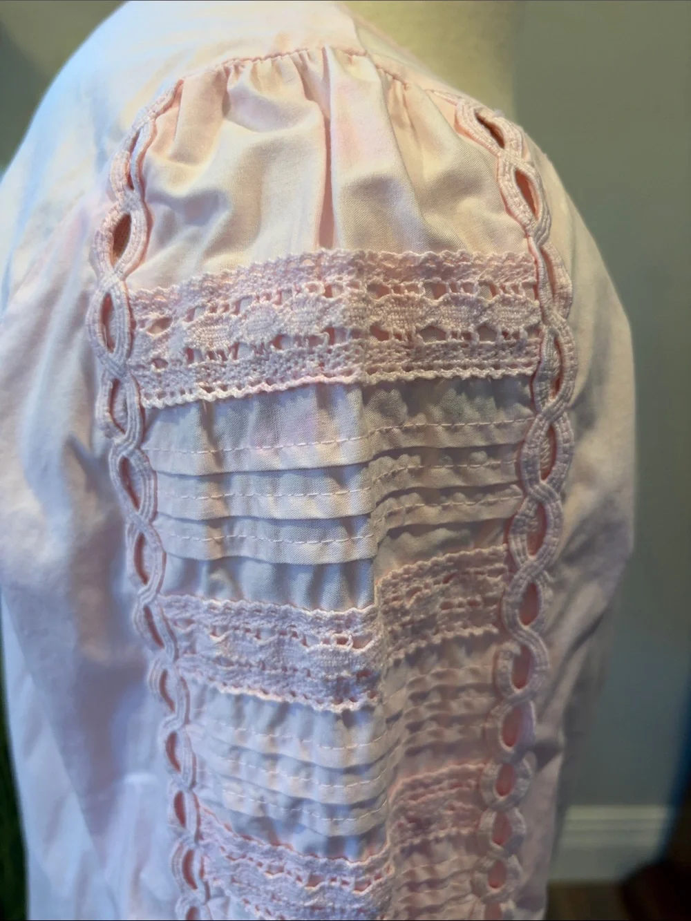 J. CREW Light Pink Long Sleeve Blouse - Large